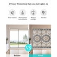 thumbnail image 4 of Window Privacy Film Brown Boho Stained Glass Window Film Decorative Sun Block Window Cover Southwest Aztec Abstract Motifs Florals Window Clings Static Adhesive Sticker for Bathroom 23.6"x59", 4 of 7