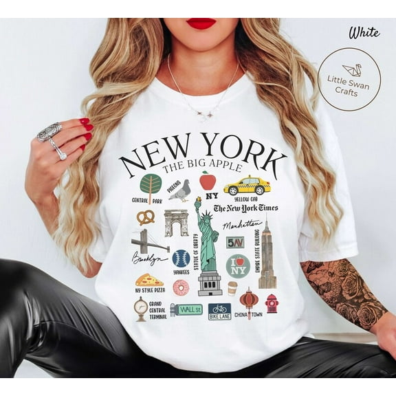 TOKAIPlus New York Shirt, NYC Landmarks T-shirt