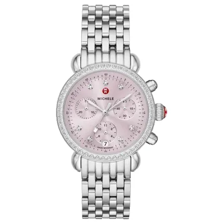 Michele Csx Chronograph Mww03c000521 Lilac Dial Bracelet 36mm Womens Watch