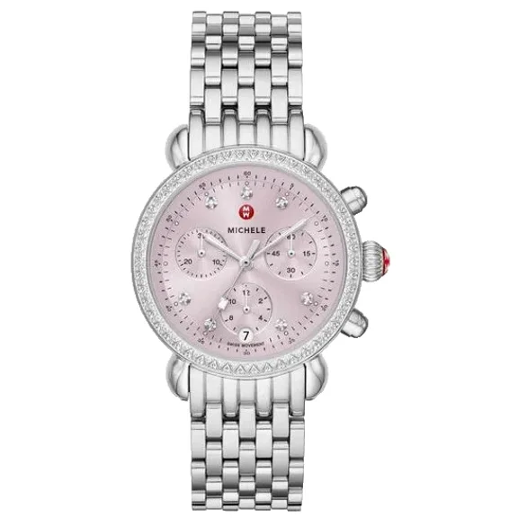 Michele Csx Chronograph Mww03c000521 Lilac Dial Bracelet 36mm Womens Watch