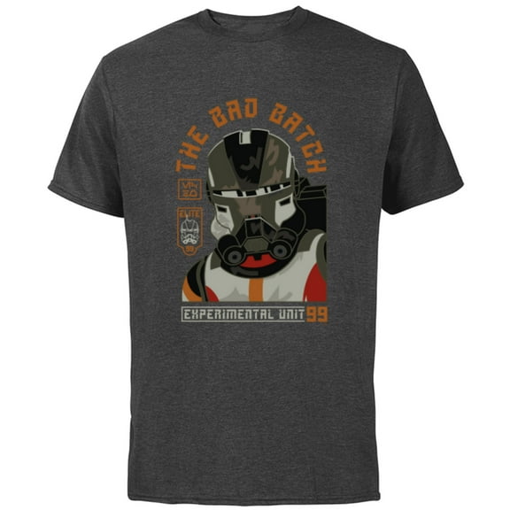 Star Wars The Bad Batch Season 2 Echo Experimental Unit 99 - Short Sleeve Cotton T-Shirt for Adults - Customized-Charcoal