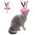 thumbnail image 2 of Sombrero de cumpleaños para mascotas Sombrero de perro de felpa corto ajustable como un pastel de cumpleaños Adecuado para la mayoría de los perros y gatos Ormromra 220541-1, 2 of 8