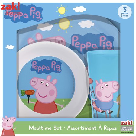 - Zak! Designs Nick Jr. Peppa Melamine Plates