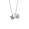 thumbnail image 2 of Delight Jewelry Stainless Steel Custom Engraved Texas - Silvertone Script Initial Disc - E - Charm Necklace, 20"+3", 2 of 4