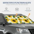 thumbnail image 3 of Kdxio Sunflowers Print 2-Piece Sun Shade Front Windshield - Foldable Car Front Window Sunshades For Most Sedans Suv Truck, 3 of 6