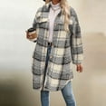 thumbnail image 5 of Fleece Jacket Women Dqueduo Women's Fashion Long Sleeve Winter Leisure Refined Casual Jacket , Multiple Styles Light Blue XL, 5 of 5