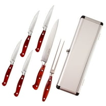 BergHOFF Pakka Wood 7pc Stainless Steel Steak & Carving Knife Set