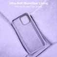 thumbnail image 6 of Compatible with iPhone 14 Pro Case, [Upgraded Thickened Liquid Silicone] [Soft Anti-Scratch Microfiber Lining] Shockproof Full Body Protective Case for iPhone 14 Pro 6.1 inch - Light Purple, 6 of 13