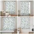thumbnail image 6 of Blue Green Eucalyptus Sheer Curtains 54 Inches Long, Spring Botanical Leaves Weeping Light Filering Curtains, Breathable Simi Curtain Privacy Drapes for Kitchen Bathroom Small Window Treatment, 6 of 9