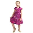 thumbnail image 5 of Baby Girl Casual Dress Collared Button Down Kids Summer Party Sleeveless Dresses in Galaxy Purple, Size 7-8, 5 of 6
