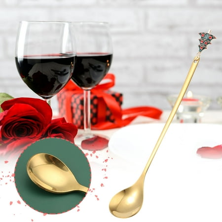 

Apmemiss Christmas Decorations Clearance Stainless Steel Christmas Pendant Spoon Coffee Spoon Dessert Spoon Mixing Spoon Christmas Gift Christmas Decorations Outside