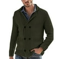 thumbnail image 2 of Kureaily Men's Fashion Cardigan Sweater Double Sweater Knitted Men's Cardigan Solid Color Large Pocket Jacket, 2 of 5