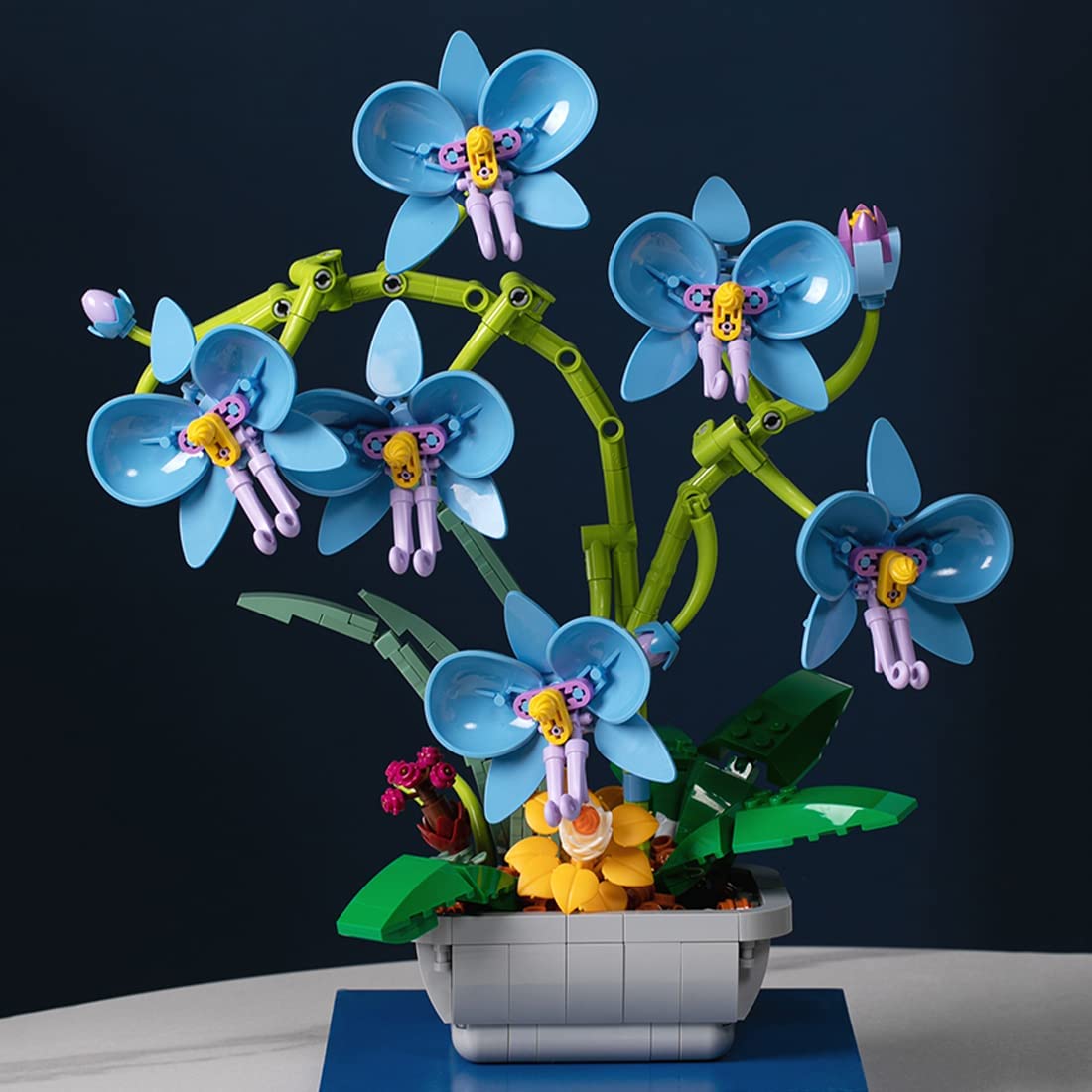 CCNZZITSHT Orchid Building Set Competible With Lego Adults Flowers Building Blocks Artificial Flowers Home Decor Toys Building Set For Girls 8+ Diy