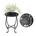 thumbnail image 3 of Outdoor Side Table Versatile 8 Inch Round Metal End Table for Patio Yard Garden, 3 of 8