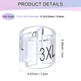 thumbnail image 3 of Uxcell 300-Pack Marcadores de Percha para Ropa, Clips de Tamaño 3XL Codificados por Color de Plástico que se Ajustan a Varillas de 3mm-5mm [Transparente], 3 of 6