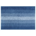 thumbnail image 1 of REGALWOVEN Alfombrillas de baño de color contrastante a rayas, alfombra de baño de felpa antideslizante, tapetes para el suelo del baño, bañera y ducha azul marino 20" x 32", 1 of 6