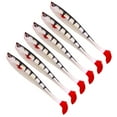 thumbnail image 1 of 2uds. Cebo de cola en T Artificial suave, accesorios de pesca multifuncionales de 9cm, color negro, 6 uds., 1 of 3