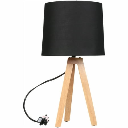 Urban Shop Black Bamboo Tripod Lamp, Multiple Colors ()