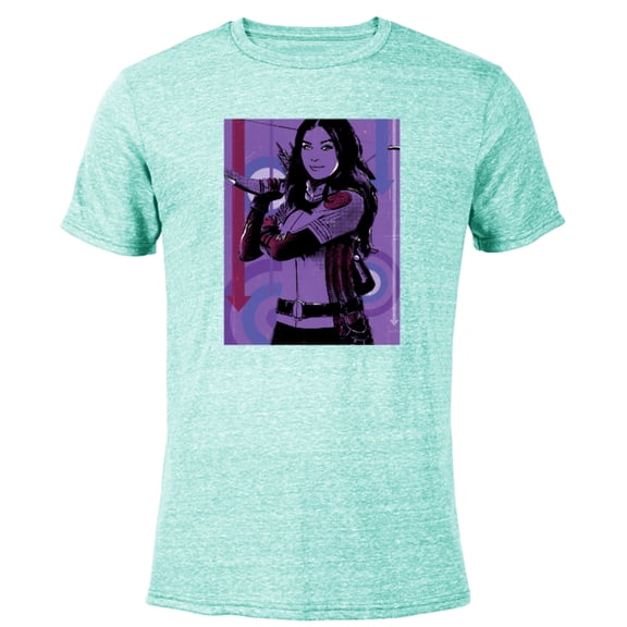 Marvel Hawkeye Kate Bishop Purple Poster - Short Sleeve Blended T-Shirt for Adults – Customized-Ocean Blue