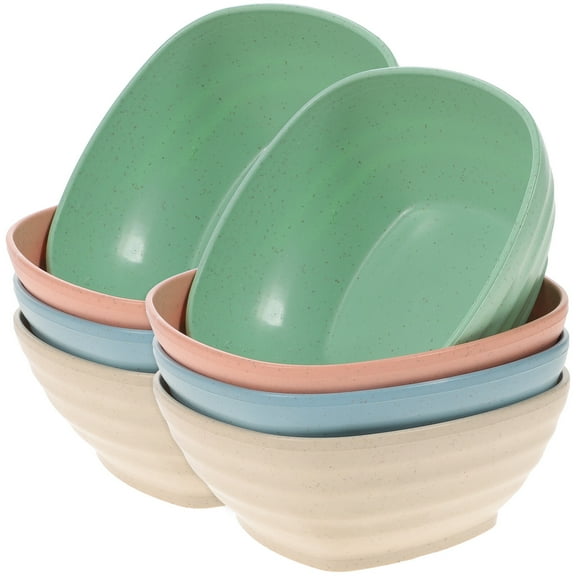 Viveous 8pcs Square Bowls Unbreakable Bowls Cereal Bowls Rice Bowls deal for breakfast, Oatmeal, Soup, Noodle, Snack
