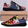 thumbnail image 3 of Maryland And American flag Shoes Sneakers for Women Men Black Size 11.5, 3 of 7