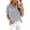 #569Blue, variant on Women Plaid Shirt Short Sleeve Top Button Down Ruffle V Neck Dress Shirts Cotton Casual Work Blouse