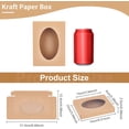 thumbnail image 2 of 20pcs 20 Packs 5.5x3.9x1inch Clear Oval Window Gift Boxes White Kraft Paper Present Boxes for Party Favor Treats Handmade soap and Jewelry Packaging, 2 of 6