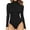 Black, variant on Tarmeek Women's Mock Turtle Neck Long Sleeve Bodysuit Shapewear for Women Tummy Control Leotard Soft Slim Fit Stretchy Layer Top Classic Jumpsuit