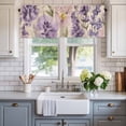 thumbnail image 2 of Spring Flowers Valances for Windows Lavender Leaf Rod Pocket Curtain Valance Window Treatment Short Curtains for Kitchen Living Room, 42"x18", 2 of 9