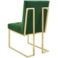 thumbnail image 4 of Side Dining Chair, Set of 2, Velvet, Metal Steel, Gold Green, Modern Contemporary Urban Design, Kitchen Room Cafe Bistro Restaurant Hospitality, 4 of 4