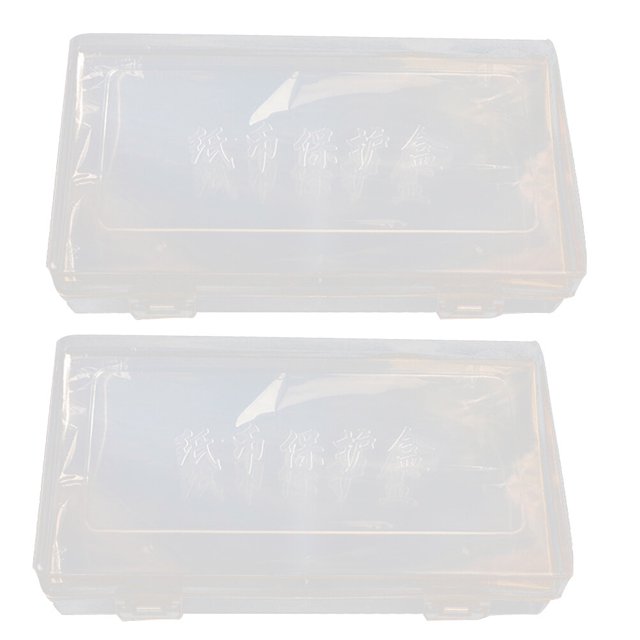 SHISUYAN 200pcs Commemorative Banknote Storage Bags Paper Money Protective Bag Banknotes Holder for Home Shop with 2pcs Box