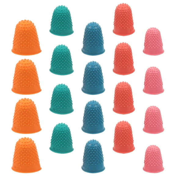 OFFIGAM 20pcs Reusable Finger Protector Rubber Finger Tips For Crafting Projects Finger-shaped Design