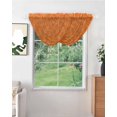 thumbnail image 2 of Waterfall Valances for Windows, Orange Morocco Kitchen Sheer Valance Curtains, Geometric Leaf Diamond Lattice Abstract Rod Pocket Elegant Swag Valances for Living Room Bedroom, 47.2"x38.5", 3 Panel, 2 of 8