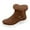 Brown, variant on RUIYANQI Women's Snow Boots Buckle Strap Winter Warm Shoes Trendy Fashion Outdoor Walking Footwear Non Slip Sole for Cold Weather Multiple Solid Colors Cozy Plush Design