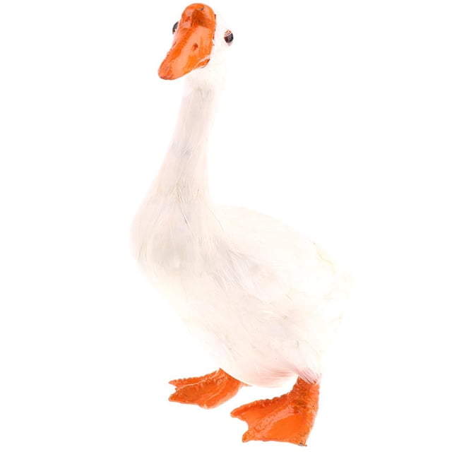 Realista de Pie de Piel Sintética Goose Farm / Yard Animal Model Figuras Decoración Del Hogar Artesanía - Mediano Zulema Estatua de gallina realista