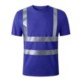 thumbnail image 3 of high vis shirts for Men Quick Dry Hi Vis Reflective Safety Short Sleeve T Shirts Construction Work Shirts with Reflective Strips Royal Blue 3XL, 3 of 6