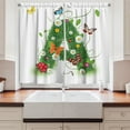 thumbnail image 2 of Ambesonne Letter a Kitchen Curtains, Green Leaves, 55"x39", Green Multicolor, 2 of 3