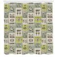 thumbnail image 3 of Ambesonne Egyptian Shower Curtain, Hieroglyphs Animals, 69"Wx70"L, Reseda Green, 3 of 3