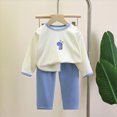 thumbnail image 2 of yboeqw Girl's Fall Winter Outfits Set Cute Print Long Sleeve T-Shirt Top Pants Toddler Girls Casual 2 Piece Set for Everyday Clothing,Size 12-18 Months, 2 of 4