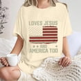thumbnail image 4 of Icvfdpl Women'S Fashion Casual America July 68Th Anniversary Flag Printed Round Neck Short Sleeve Loose Top T Shirt Trendy Female Outwear, 4 of 7