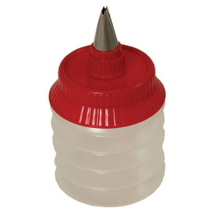 Wide Squeeze Bottle with No.6 Weave Tip, Red, The best way to decorate your baked goods Ship from