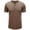 Coffee, variant on Men's Slim Henley Shirts Slim Fitting Short Sleeve Top with a Solid Color for a Modern and Streamlined White