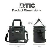 RTIC 20-Can, 15 Qt, Ultra-Tough Soft Cooler, Leakproof, Waterproof, Black