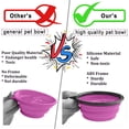 thumbnail image 6 of 4 Pack Collapsible Dog Bowl Portable Foldable Travel Pets Bowls Cats Water Feeding Food Bowls Silicone Expandable Cup Dish Puppies for Walking Camping Outdoors with Carabiner Clip, 6 of 7