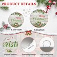 thumbnail image 6 of Welcome Sign for Front Door, Merry Christmas Round Metal Wall Art Wreaths, Xmas Winter Pine Needles Berries Wood Outdoor Indoor Wall Hanging Sign for Porch Decor Housewarming Gifts 7.9 Inch, 6 of 8