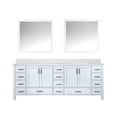 thumbnail image 3 of Jacques 84 in. W x 22 in. D White Double Bath Vanity, White Quartz Top, and 34 in. Mirrors, 3 of 9