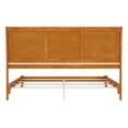 thumbnail image 6 of King Bed Frame with Charging Station - Solid Wood Sleigh Headboard, Light Toffee Finish, 6 of 6