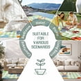 thumbnail image 6 of Spring Easter Outdoor Rug for Patio/Deck/Porch, Non-Slip Large Area Rug 6 x 9 Ft, Green Plaid Bunny Colorful Eggs Floral Indoor Outdoor Rugs Washable Area Rugs, Reversible Camping Rug Carpet Runner, 6 of 8