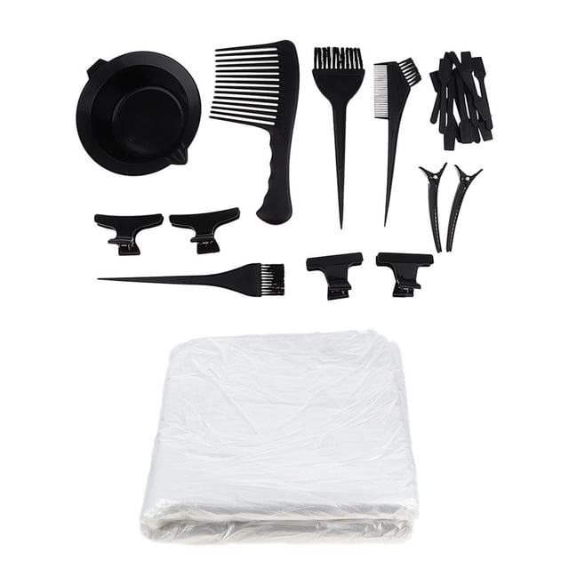 73x Tinte De Cabello De Herramientas De Corte De cabellero Cabo De Tinte De Cepillo Conjunto De Clips Yuyangstore Capa de corte de pelo desechable