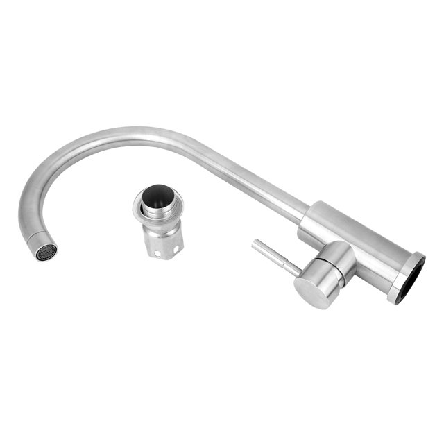 Grifo de cocina y baño giratorio de 360°, de acero inoxidable, para agua fría y caliente